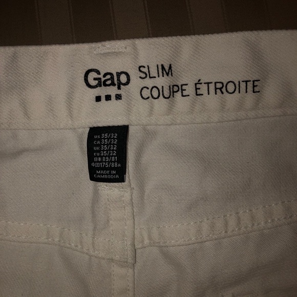 Gap Slim Fit White Jeans 35/32 - Picture 4 of 5